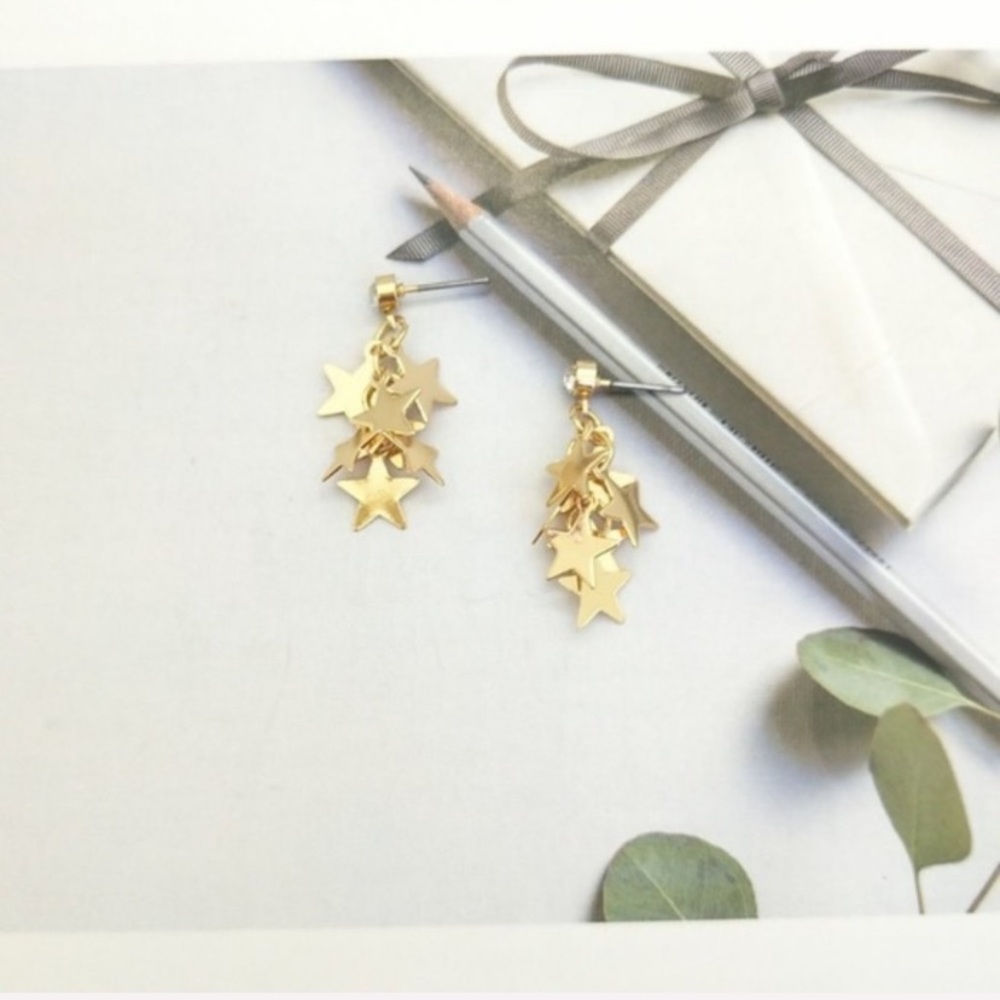 💕LAST ONE Stars Cute Drop Earrings - Picture 3 of 7
